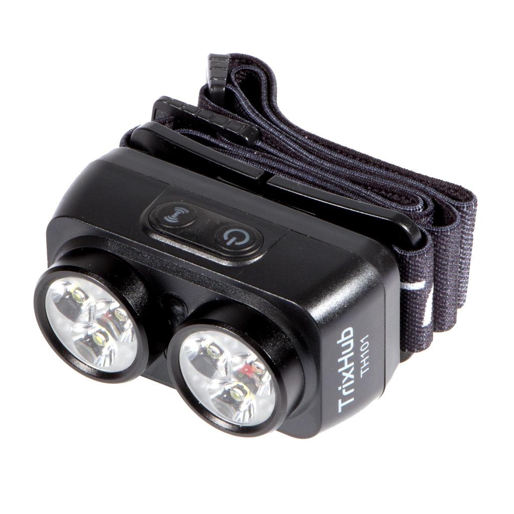 LED Rechargeable Headlamp with Motion Sensor Dual Head Lamp Flashlight 1500 Lumen Super Bright USB-C Charging Waterproof Headlight