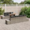 VidaXL Ensemble de Sofa de Jardin de 8 Pièces avec Coussins Gris Rattan Poly 3358659