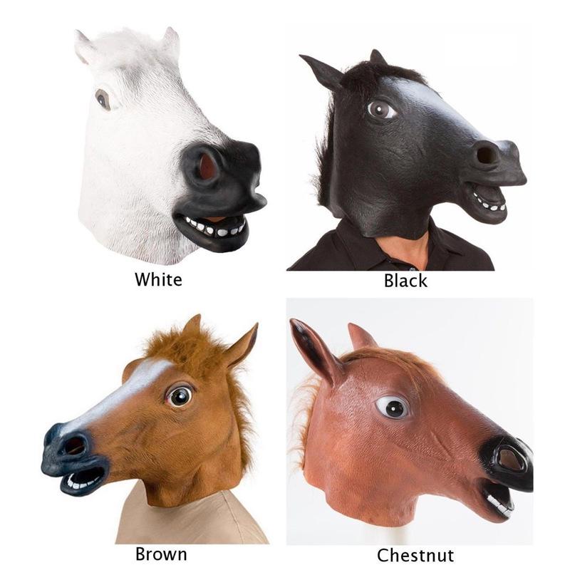 Animal Head Masks: Gorilla, Pig, Leopard, Tiger, Elephant, Fox, Horse, Rooster - Latex Variety