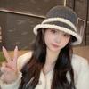Breathable Sunshade Basin Cap Hollow Out Sun Protection Cap Knitted Bucket Hat  Spring