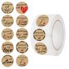 500 Sheets/roll Roll Sticker Tape Retro Kraft Paper Handbook Material Decorative Envelope Seal Sticker