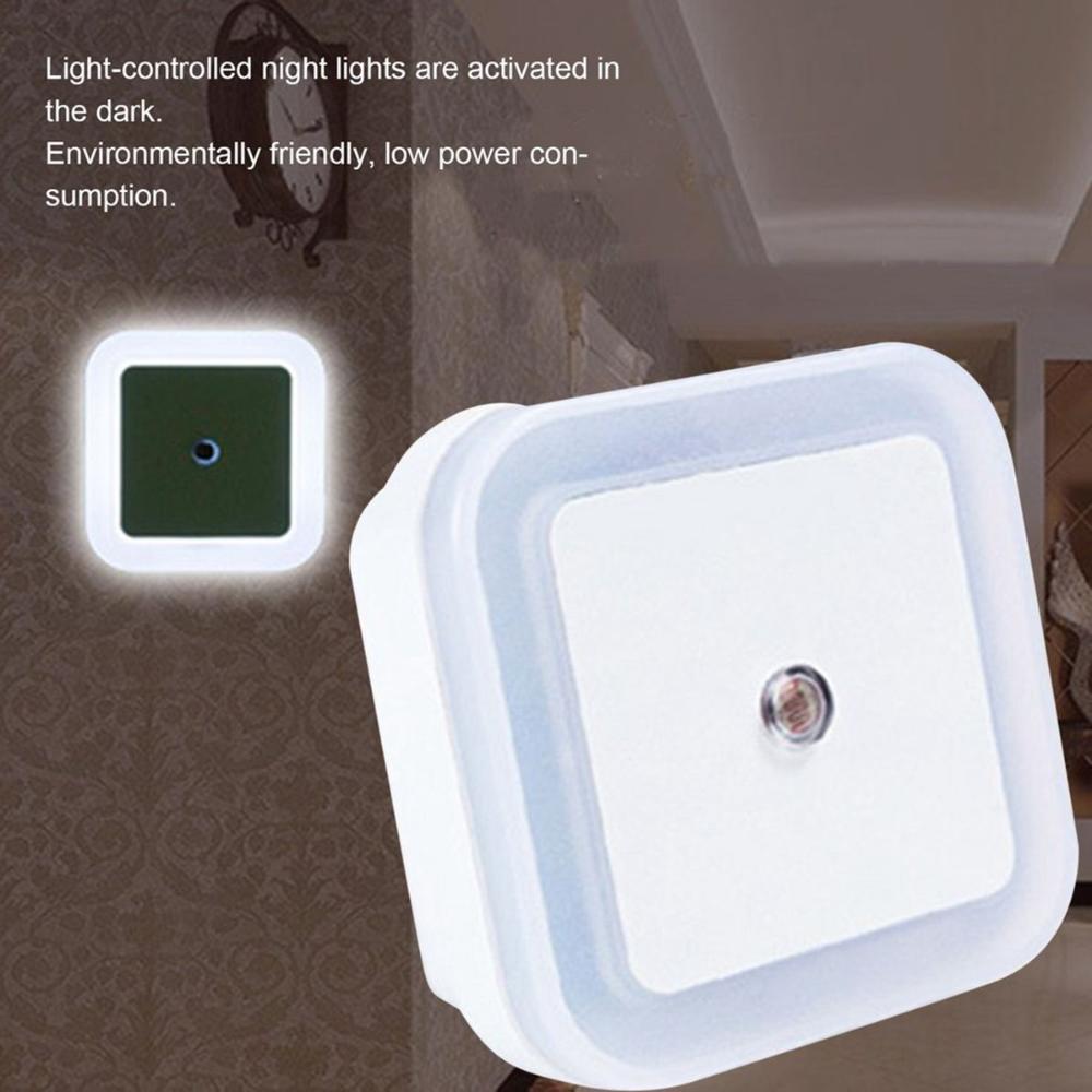 

Bathroom Hallway Automatic US EU Plug Bedroom Nightlights LED Lamp Night Light Plug-in Light