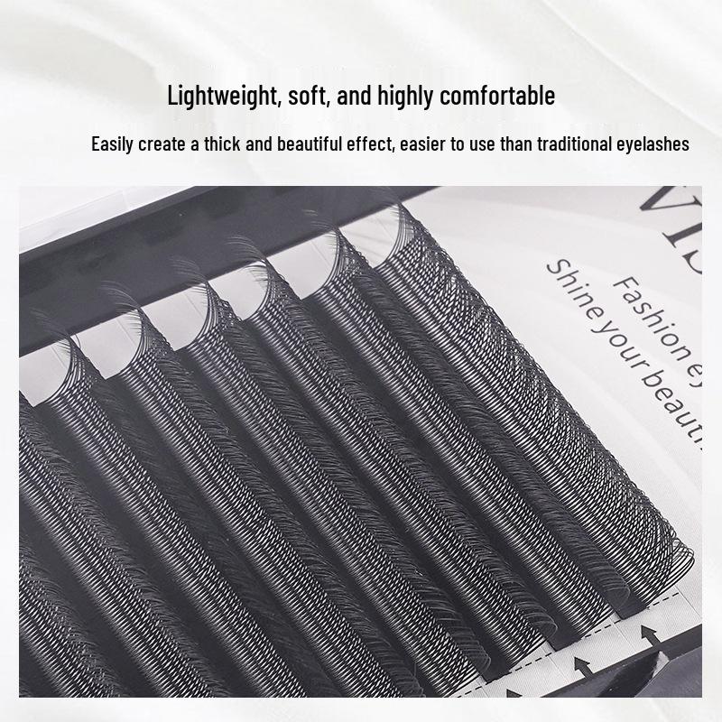 Natural Thick YY Eyelash Extensions - Large Capacity, Non-Scattered, Three-Leaf/Four-Leaf Design