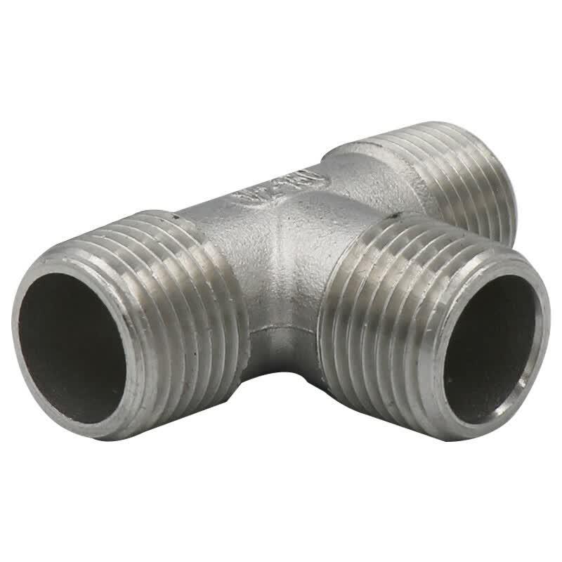 Bingyu 304 Stainless Steel Male Thread Tee Pipe Fitting