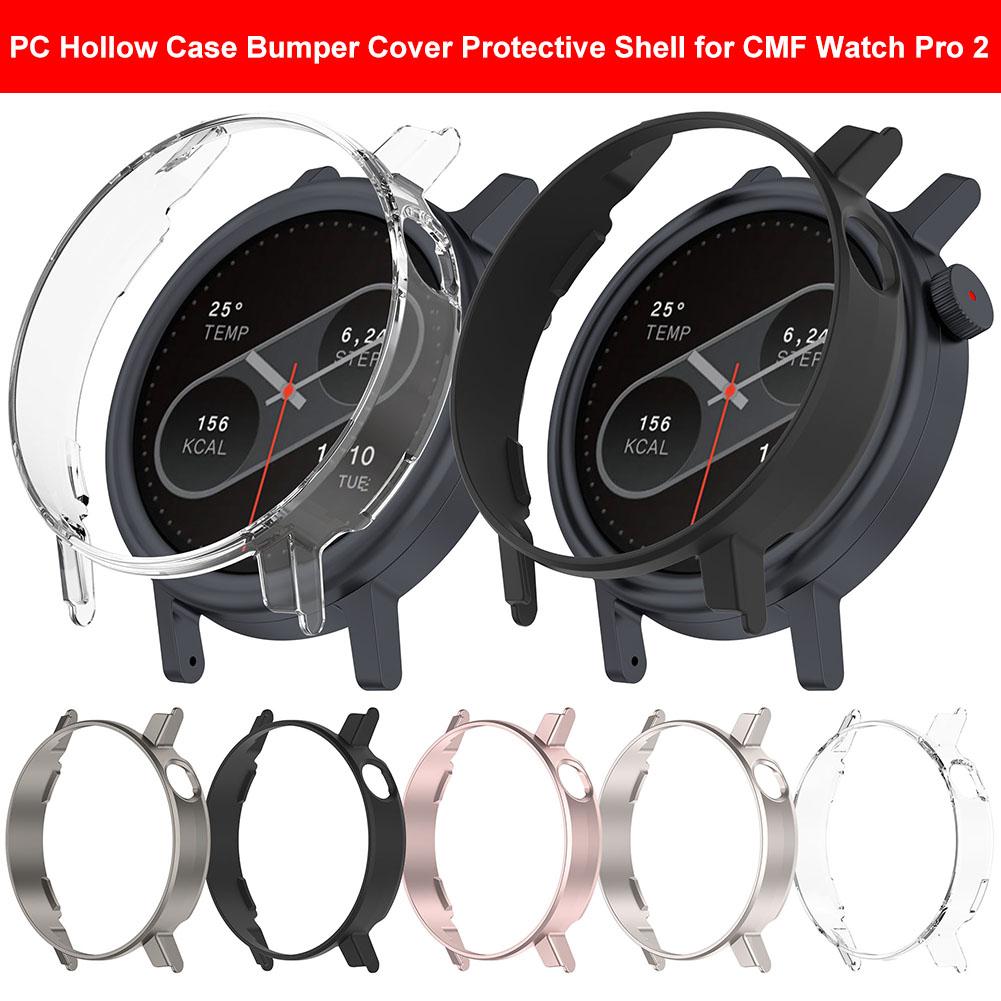 PC Hollow Case Anti-scratch Protective Shell Anti-Drop Protective Frame Bumper Protector Cover for CMF Watch Pro 2 Samrt Watch