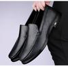 Men's Genuine Leather Casual Loafers - Breathable, Versatile, Soft Sole, for All Seasons (Available in Black and White)