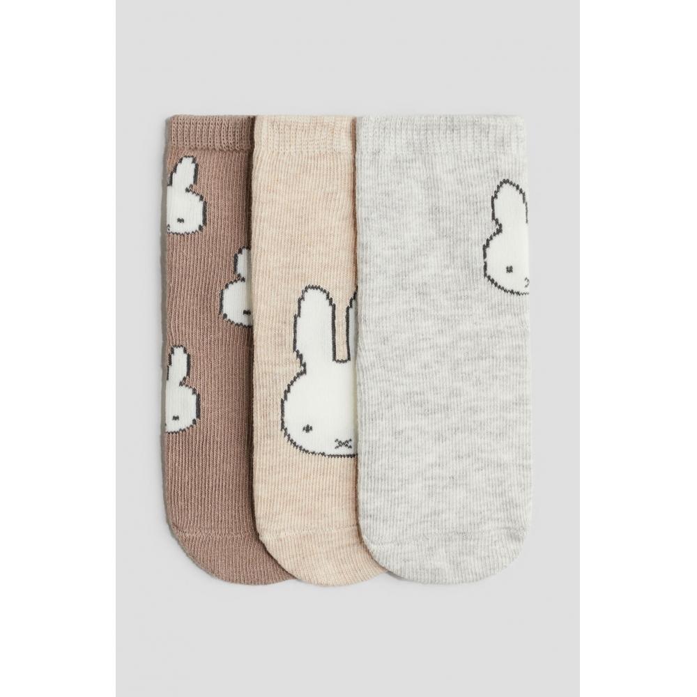 

Носки HM design, комплект из 3 пар, бежевые, цвета miffy