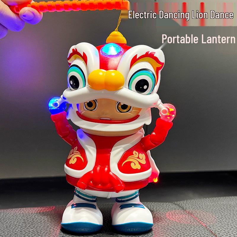 Electric Dancing Lion Dance Robot with Music & Lights for Kids