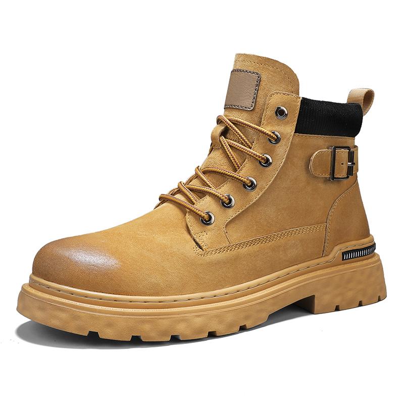 Fashion Casual Men's Short Boots Fashionable and Versatile Design Style Outdoor Motorcycle Street Walking Daily Office Quality Shoes Hot