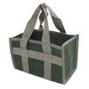Wide Mouth Tool Bag OD Green Canvas Large Capacity Wear Resistant Waterproof Tool Storage Bag For Electrician 29 X 17 X 17cm /