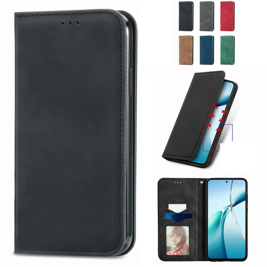 Leather Wallet Flip Case for OPPO A6 A6X A6T A6S A6C A5 A5X A3 A3X A1 Pro 4G 5G Magnetic Closure, Card Holder Phone Cover