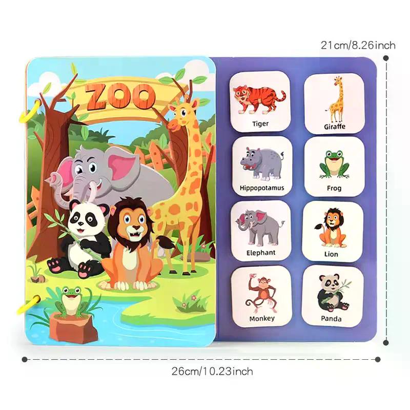 Montessori Repeatedly Sticker Busy Card Book Baby Paste Readings Matching Puzzle