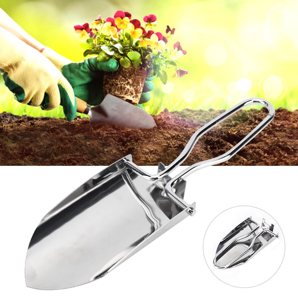 SE 8-7/8" Mini Stainless Steel Folding Trowel With Pouch - Prospecting Gear