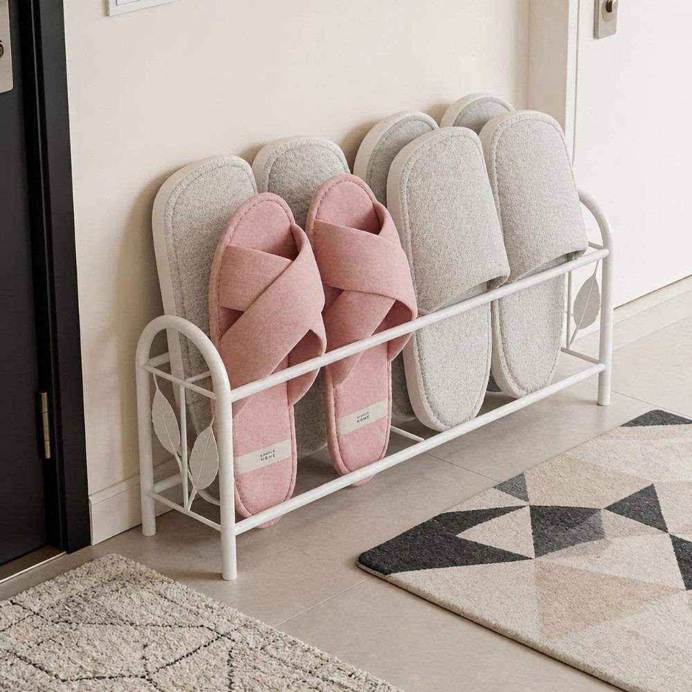 Metal Shoe Organizer Rack Two-Layer Shoe Storage Shelf Home Storage Shelf For Entrance Bathroom