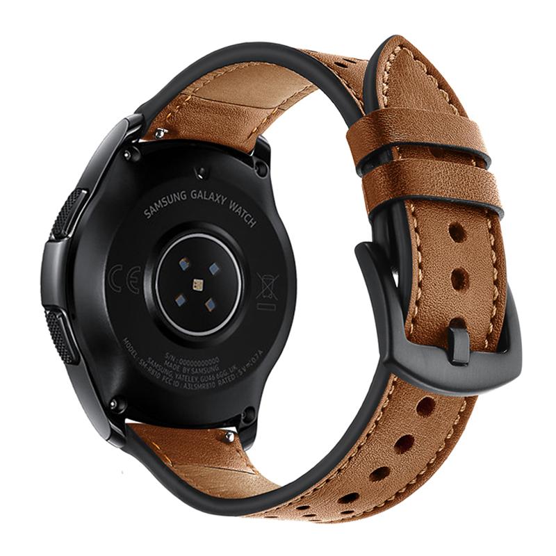 Armband für Samsung S3 Frontier Galaxy watch 46mm amazfit Bip Lederarmband Gear S 3 22mm Uhrband Huawei watch Gt 2 Armband