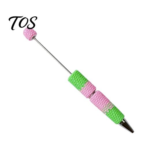 Beadable Ballpoint Pens DIY Pen, Colorful Fancy Beaded Crafting Gift for Students, Party Favors, Creative Office Supplies Customizable Beads