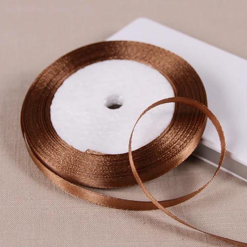 

25Yards/Roll 6mm Silk Satin Ribbons DIY Artificial Silk Roses for Crafts Bow Handmade Gift Wrap Party Wedding Decor Sewing Acces 6mm satin ribbon кавовий