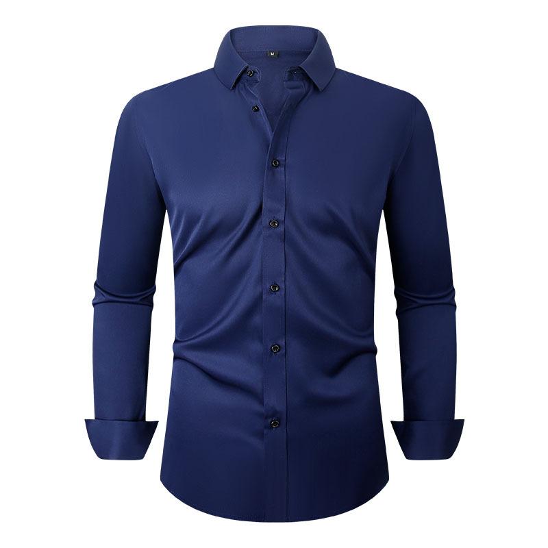 Men’s Wrinkle-Resistant Stretch Long Sleeve Dress Shirt