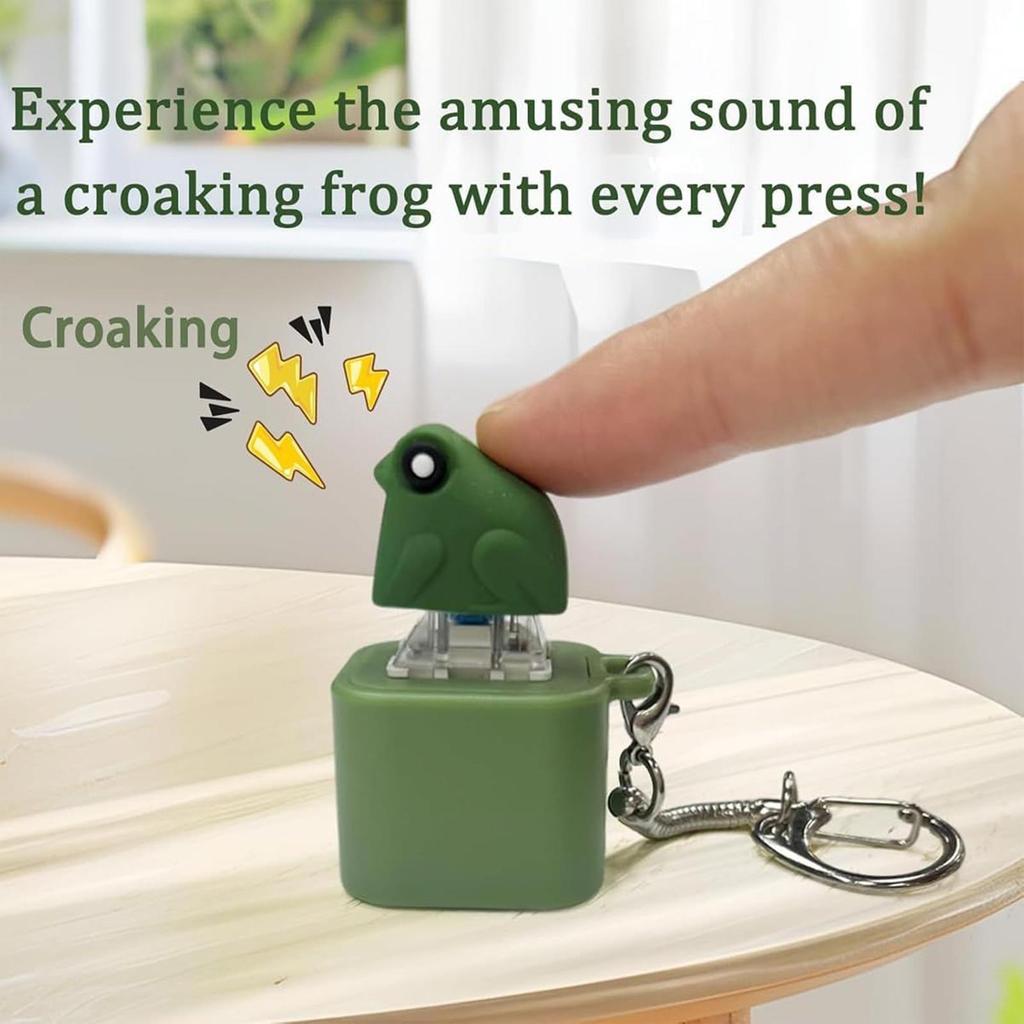 Hot Sales Stress-Reducing Frog Ornament Toy Clicking PushingToy Keyboard Fidget Keychain Sound Light Sensory Game