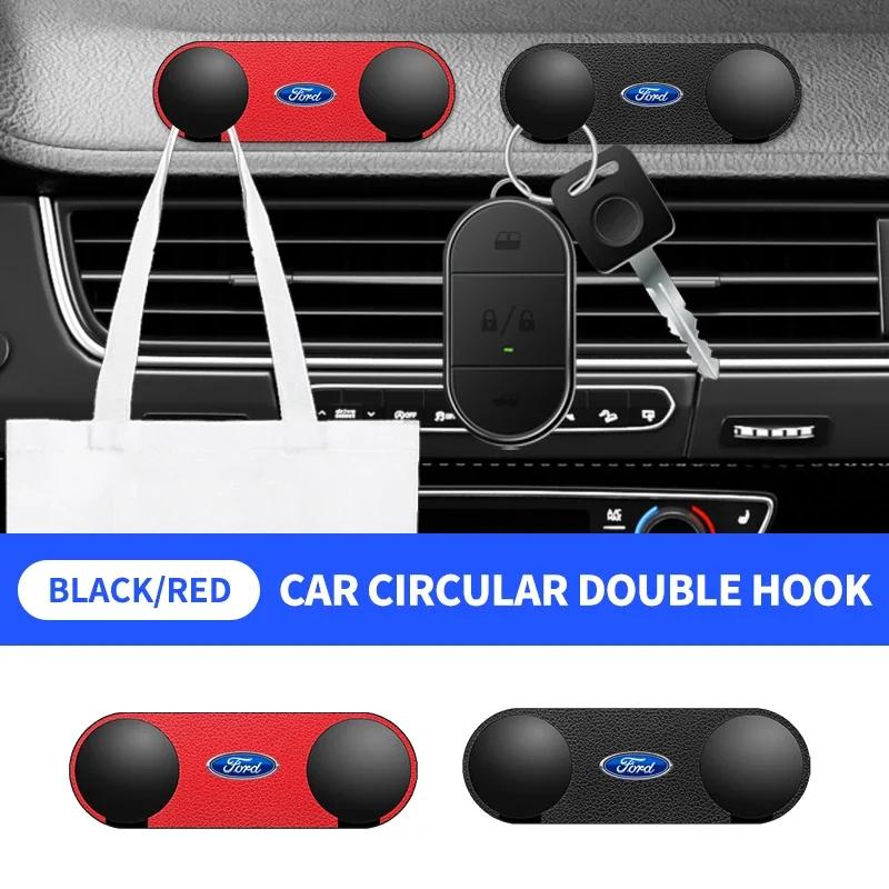 Caldo 2025 Caldo Per Ford Car Styling Gancio Adesivo Cavo USB Gancio Doppio Organizzatore Accessori Per Ford Focus 2 3 Mondeo Fiesta MK7 Es