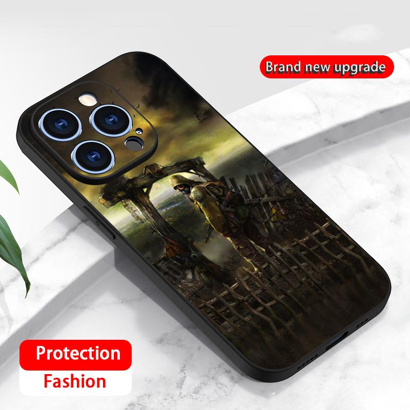 Game Stalker 2 hot pattern design Phone Case For iPhone 16 16e 15 14 13 12 11 Plus Mini Pro Max Soft black Shockproof Cover