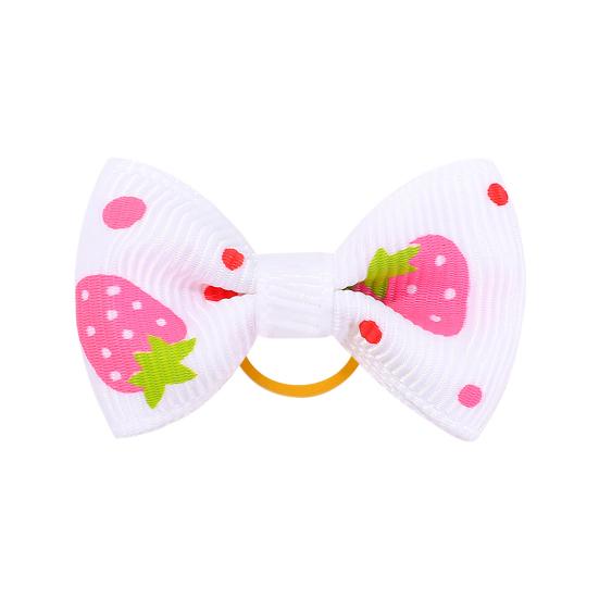 Pet Small Hair Bows with Rubber Bands Handmade Hair Bowknot Pet Accessories for Dog Puppy And Cat Grooming Supplies