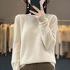 Women's Casual Knitted Pullover Autumn and Winter Soft and Warm Long-Sleeved Basic Round Neck Top