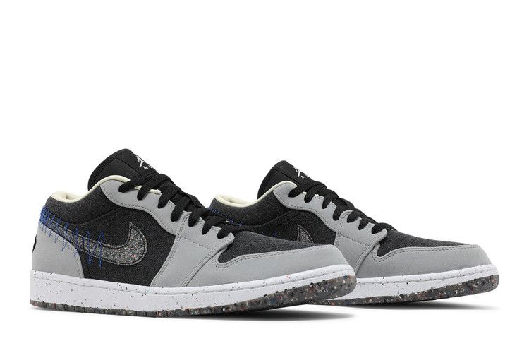 Men's Sneakers Jordan 1 Low SE Crater Black Grey Light Smoke Grey/Multi-Color