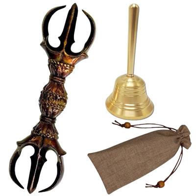 Sankosho Trident Vajra with Bell for Vajra Weapon Purification, Pilgrimage, Hotsuma, Katakamuna, Lightning, Self-Defense [Item]