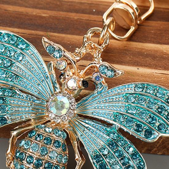 Rhinestone Bee Keychain Bling Bee Car Key Ring Holder Backpack Purse Handbag Charm Christmas Birthday Gifts for Her