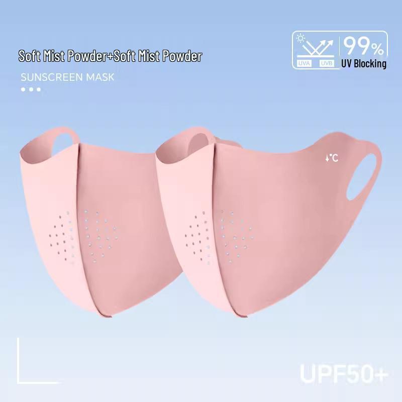 Unisex Breathable Sunscreen Mask with UV Protection and Ice Silk Fabric