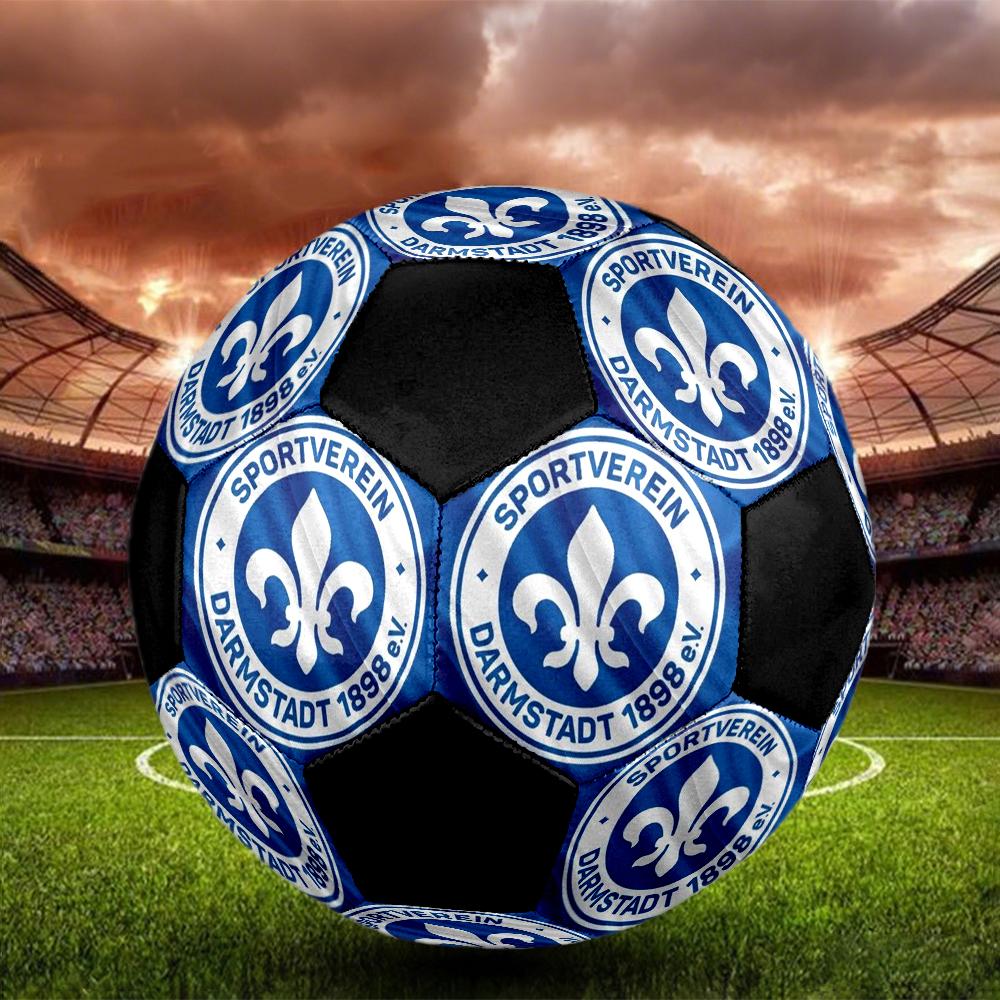 SV Darmstadt 98 Indoor Soccer Ball Colorful Machine Stitched PVC Size 5 Team Training Competition Ready Durable High-Bounce Cool Sports Gift