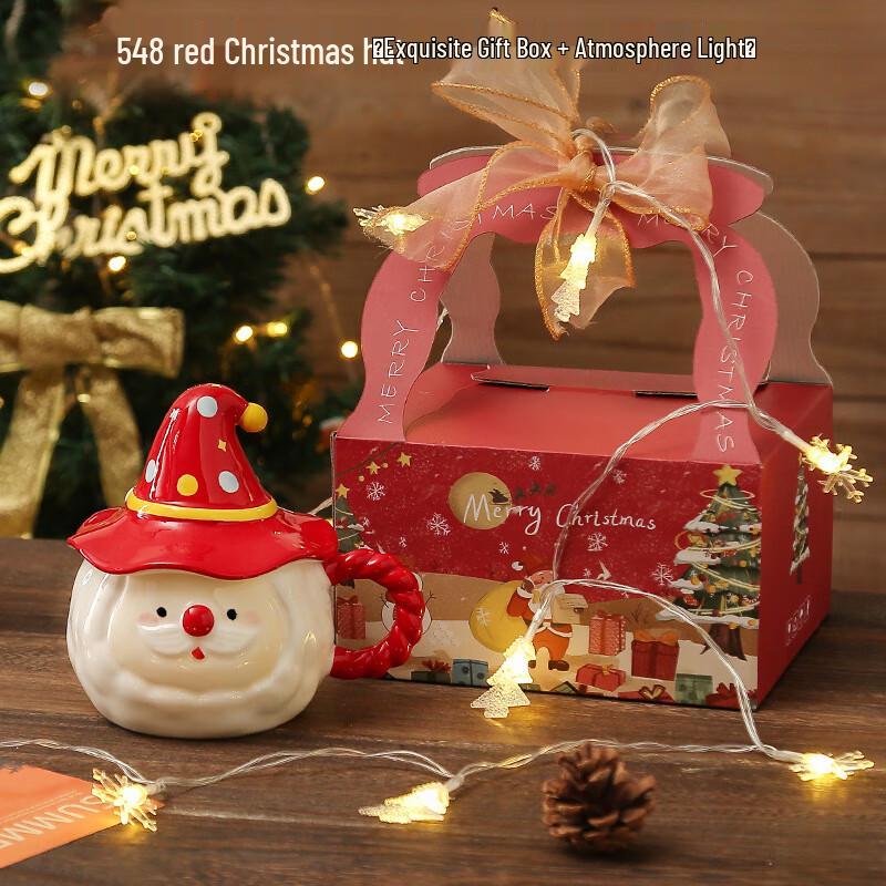 WA Cartoon Christmas Snowman Ceramic Mug with Lid