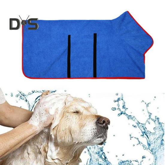 Πετσέτα μπουρνούζι σκύλου Microfiber Σούπερ απορροφητική πετσέτα στεγνώματος ρυθμιζόμενη στερέωση μέσης Πετσέτα μπάνιου σκύλου στο πλυντήριο για μικρά μεσαία μεγάλα κατοικίδια