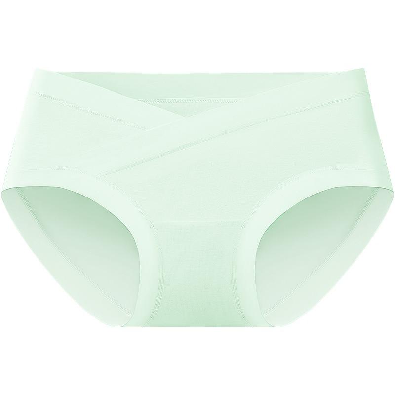Women Spring and Summer Pure Cotton Crotch Breathable No Trace Pregnancy V Shaped Belly Low Waisted Briefs