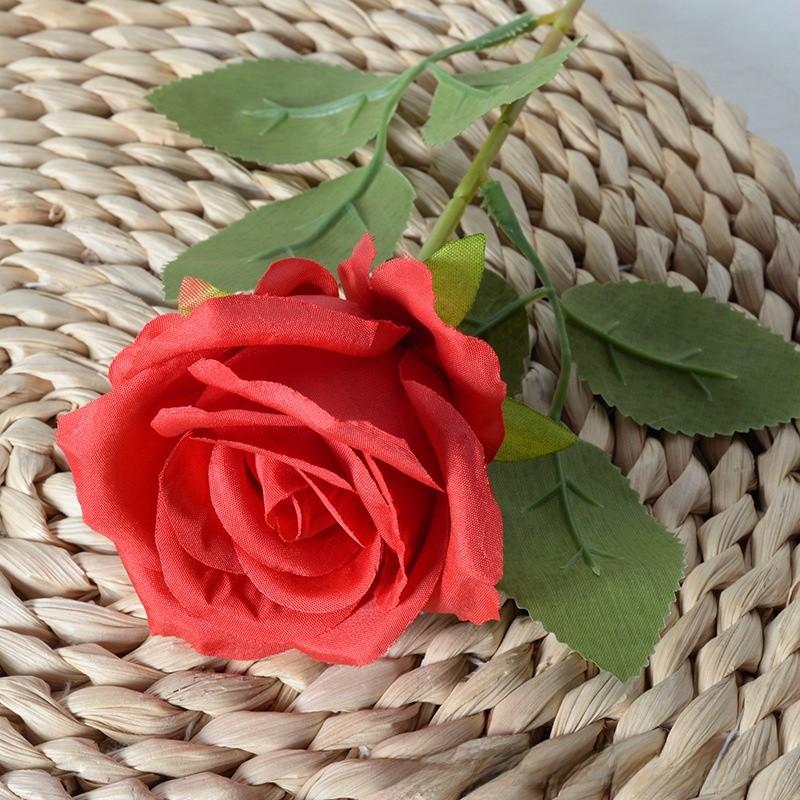 Single Velvet Strand Rose Simulation Flower Table Decor And Special Occasions