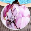 Elegant Magnolia Flower Round Beach Towel,Polyester Sand Resistant Shawl Beach Blanket,Absorbent Quick Dry Pool Towel Picnic Mat