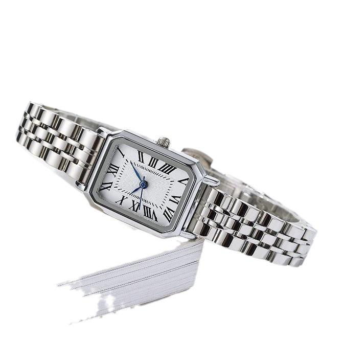Square Watch Female Style Student Simple Temperament Retro Fashion Classic Niche Design Roman Scale Women'S Watch