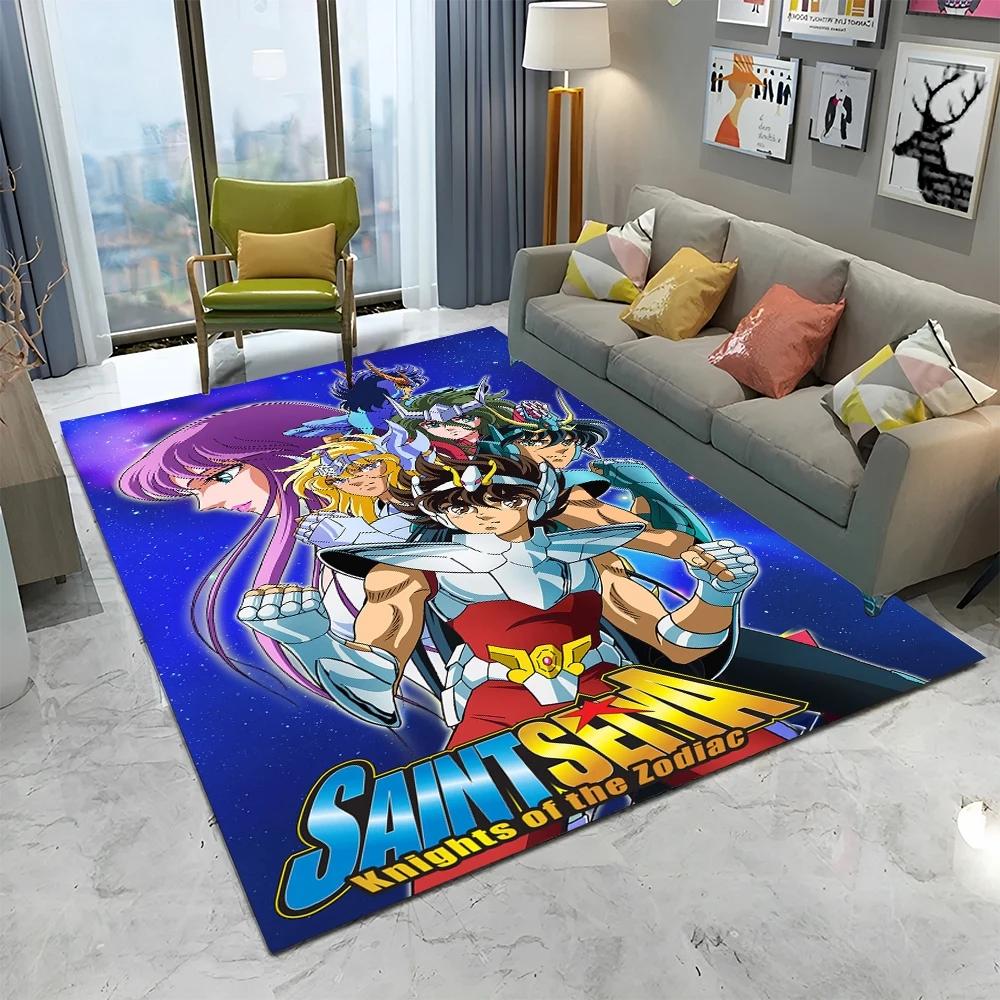 Retro Saint Seiya Anime Karikatür Halı Halı Ev Oturma Odası Yatak Odası Kanepe Paspas Dekor, çocuk oyun Alanı Kilim kaymaz Zemin Mat