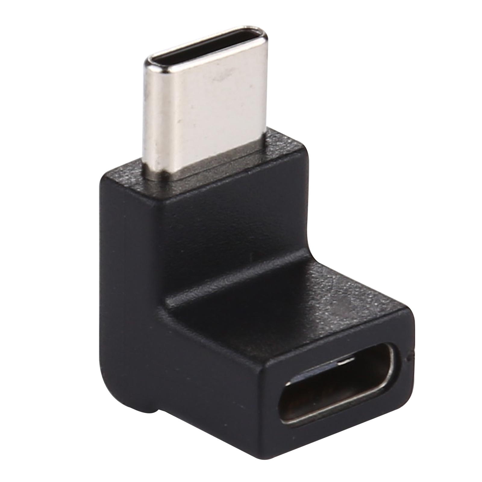

90 Degree Right Angle USB 3.1 Type C Male to Female Converter Adapter for Samsung Huawei Smart Phone As Shown A