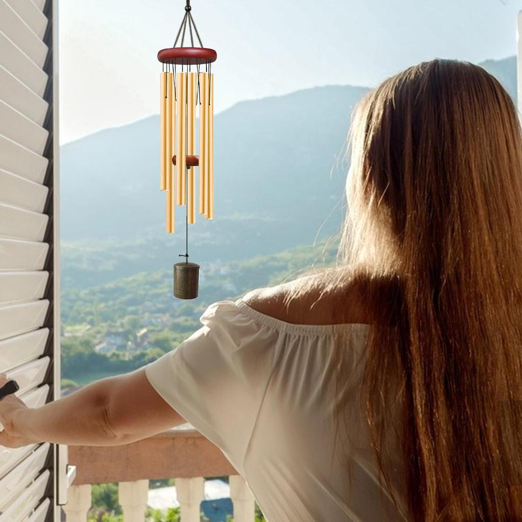 Aluminum Wind Chimes  26 Inches Aluminum Tubing Porch Windchime courtyard garden metal bass decorative pendant wind chimes