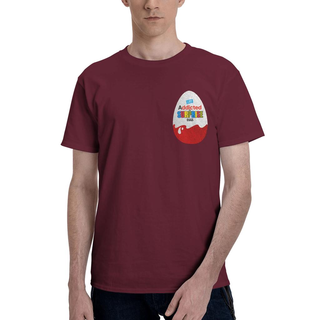 Surprise Unisexs T Shirts Kinder Egg Funny Tees Short Sleeve Crew Neck Cotton Adult Clothing Tshirt