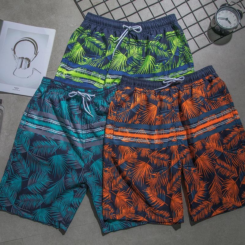 Summer 3D Palm Print Shorts Fashionable Casual Beach Men's Shorts