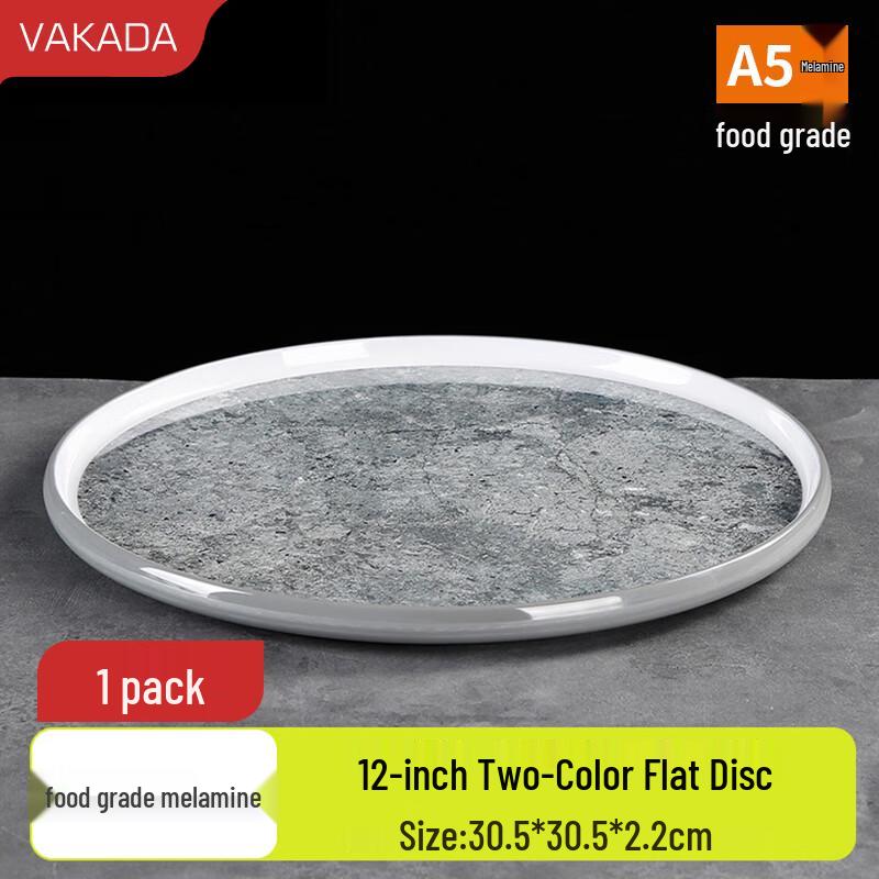 VAKADA Commercial Melamine Round Dinner Plates