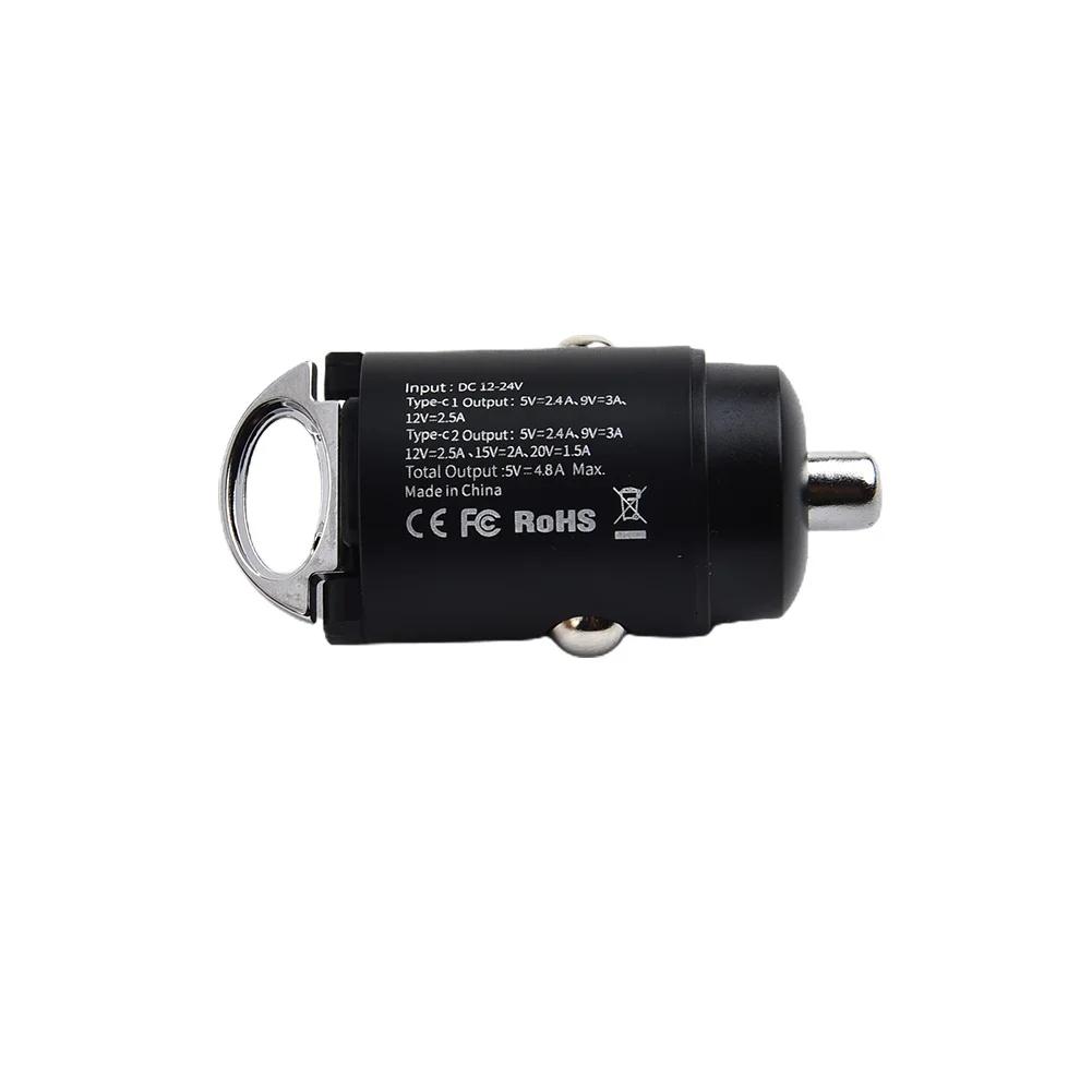 Adapter Car Phone Charger -20-60 PD PD Black Connection Connector Dual USB Electronic Fast Charging High Quality
