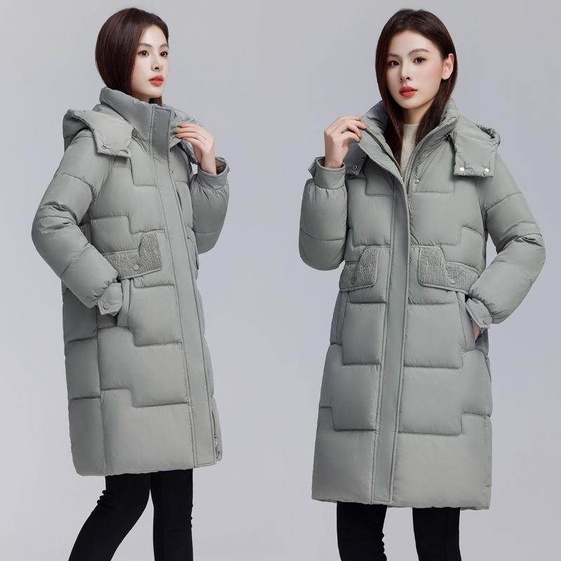 Cotton women's mid-length model 2025 winter new Korean version loose plus size thickened warm bread jacket cotton jacket