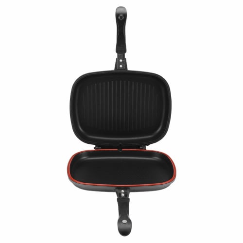 Double-sided frying pan, flat-sided grill pan, non-stick, double-sided pressure cooker, deep, washable, high heat conductivity, energy-saving, for hom