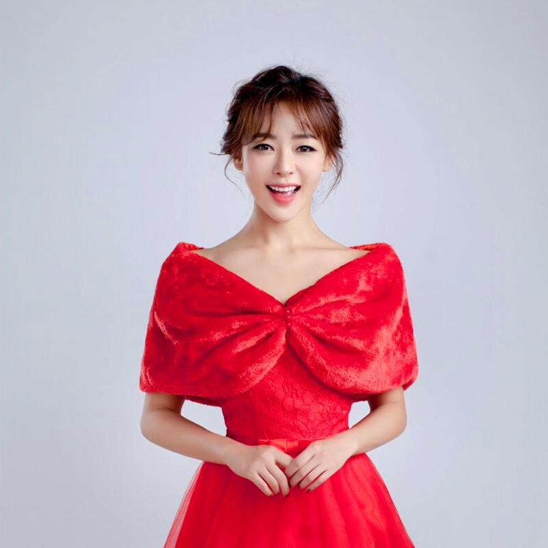 

1 шт. жилет жемчужный шарф согревающий шаль зимнее свободное пальто полный наряд плащ плюшевый мех красный