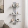 Wall Shelf Concrete Grey 30 X 13.5 X 64.5 Cm Engineered Wood
