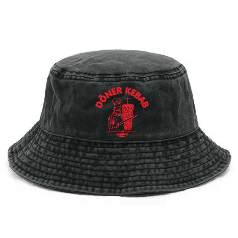 Yiran Bag Women's Doner Kebab Bucket Hat Distressed Hats Cap Washed Men Retro Outdoor Summer Doner Kebab Cap Bob Panama Caps
